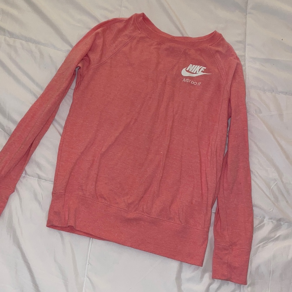 Peach/ Pink Nike Womens Long Sleeve Top